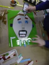 P4M and St Mary's pupils made glass tiles.