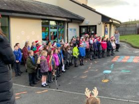 Carols on the playground.
