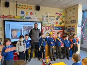 A Builder came to school today! 