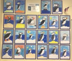 Pastel Puffins