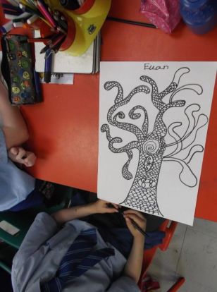 Look at our Zentangle pictures from Art Club!